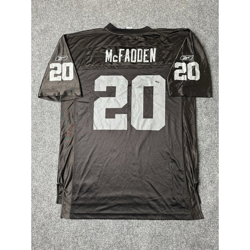 Mens NFL Oakland Raiders Darren McFadden #20 Reebok Black Jersey, Size‎ L